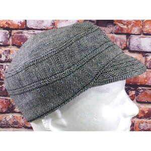 Scala Pronto Herringbone Hat Cap  80% Polyester/20% Wool Classic Gray/Black Styl